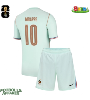 Frankrike Kylian Mbappe #10 Bortaställ Barn VM 2026 Kortärmad (+ Korta byxor)